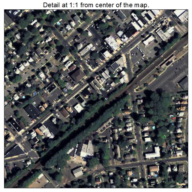 Dunellen, New Jersey aerial imagery detail