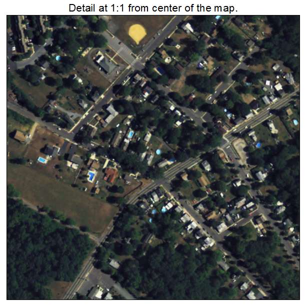Fieldsboro, New Jersey aerial imagery detail