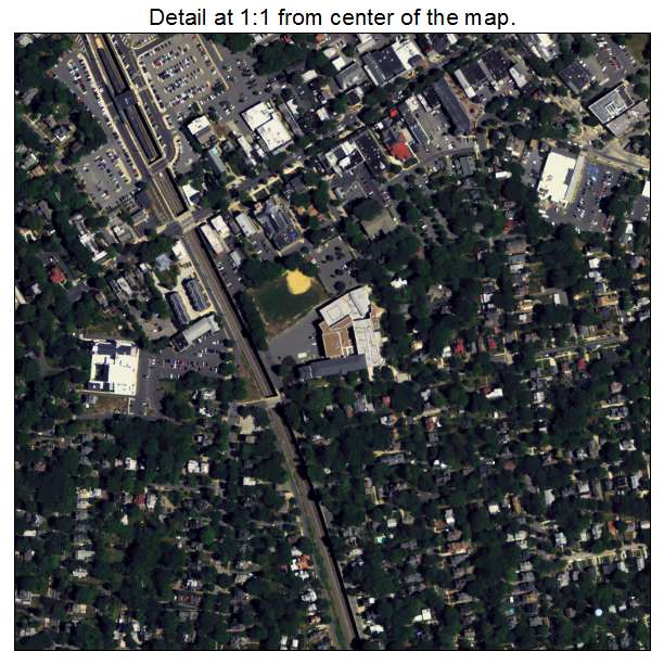 Haddonfield, New Jersey aerial imagery detail