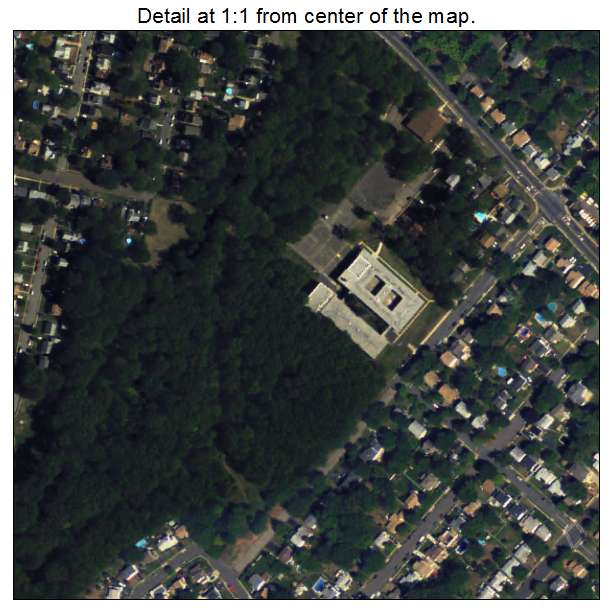 Iselin, New Jersey aerial imagery detail