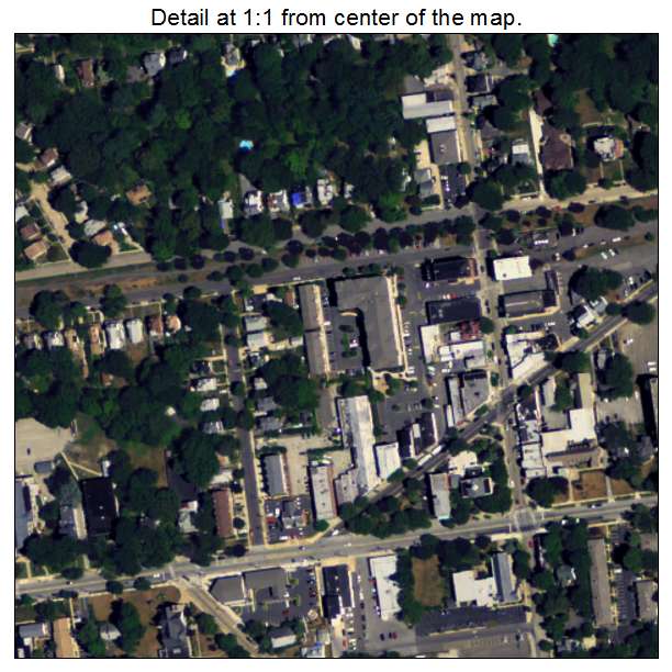 Merchantville, New Jersey aerial imagery detail