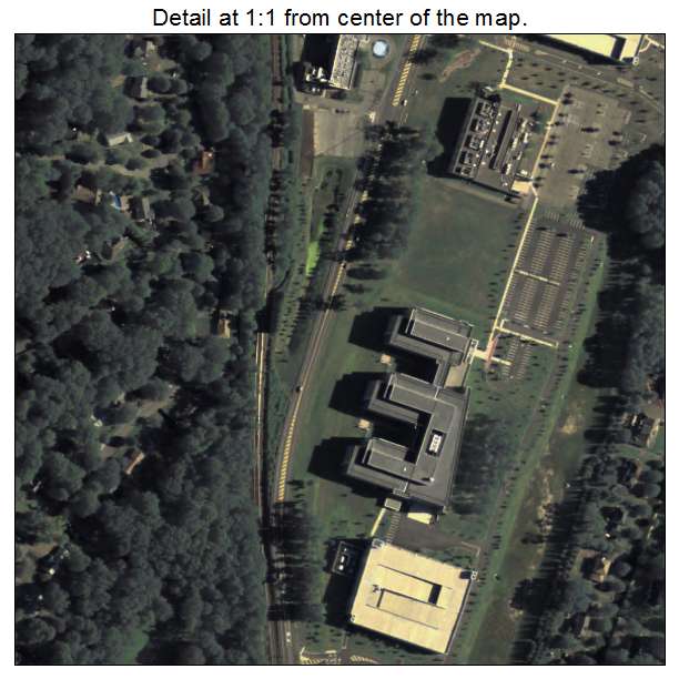 Morris Plains, New Jersey aerial imagery detail