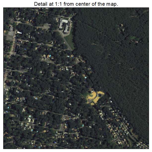 Pine Hill, New Jersey aerial imagery detail