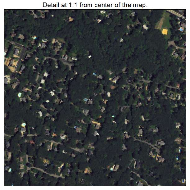 Woodcliff Lake, New Jersey aerial imagery detail