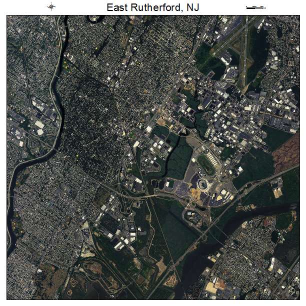 East Rutherford, NJ air photo map