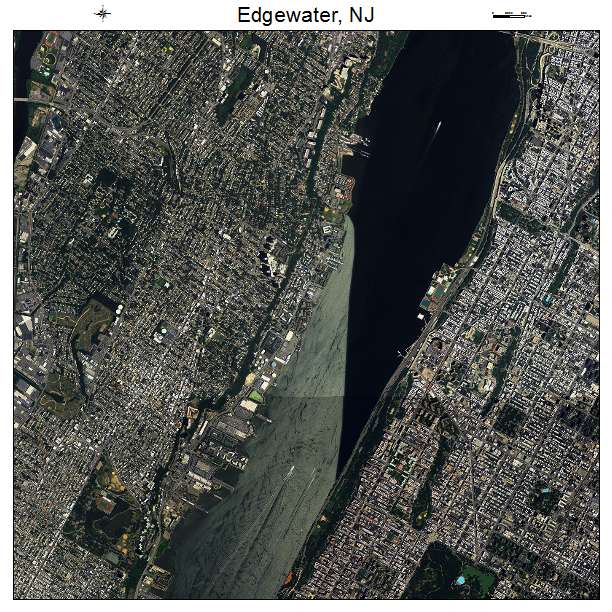 Edgewater, NJ air photo map