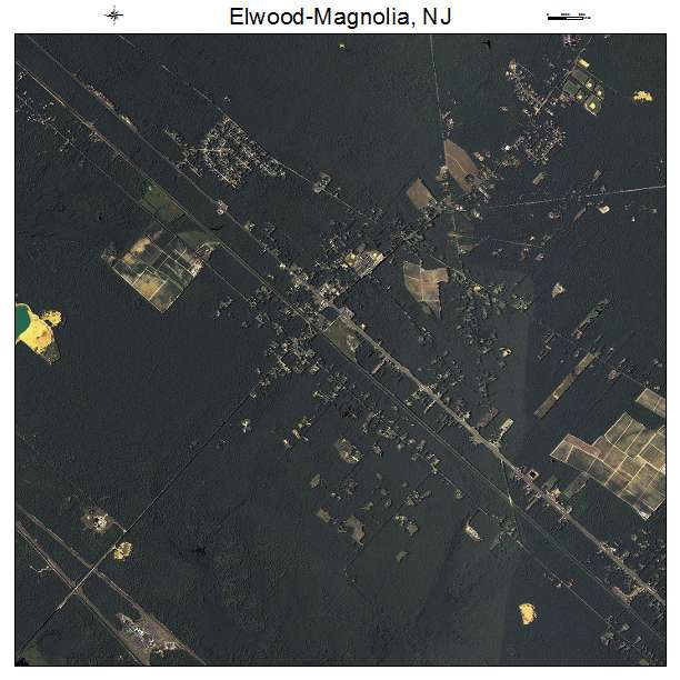 Elwood Magnolia, NJ air photo map