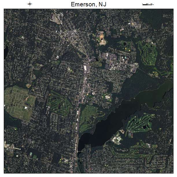 Emerson, NJ air photo map