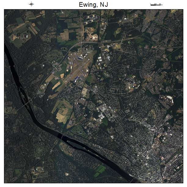 Ewing, NJ air photo map