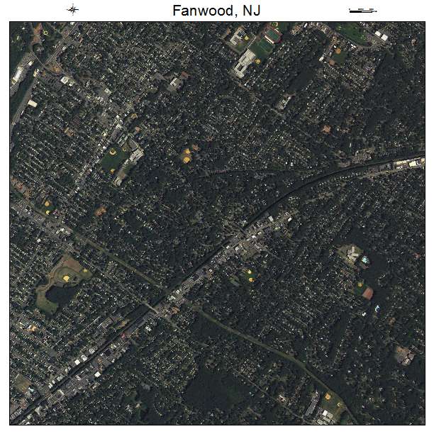 Fanwood, NJ air photo map