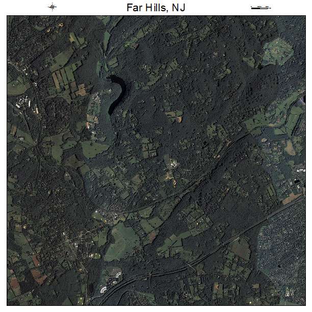 Far Hills, NJ air photo map