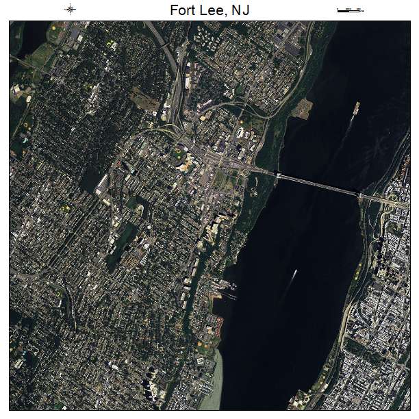 Fort Lee, NJ air photo map