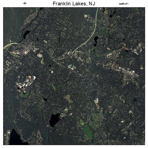 Franklin Lakes, NJ air photo map