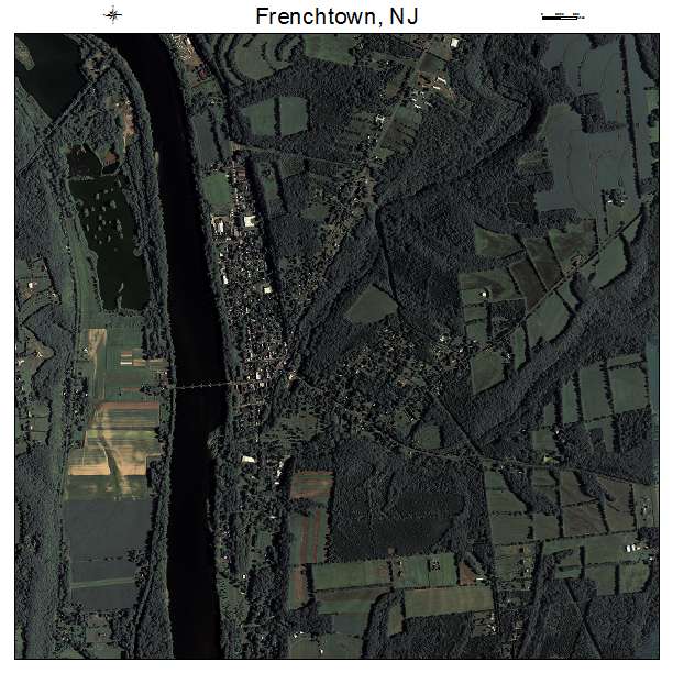 Frenchtown, NJ air photo map