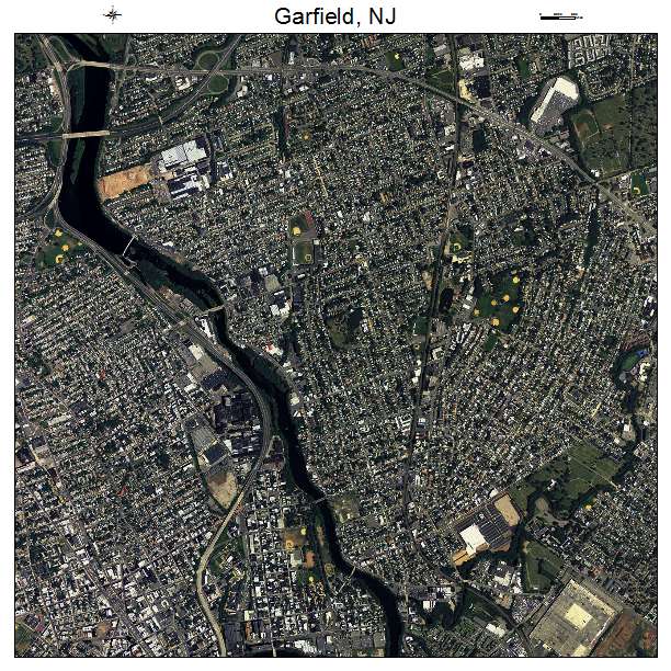 Garfield, NJ air photo map
