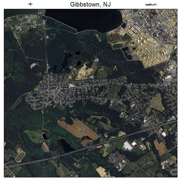 Gibbstown, NJ air photo map