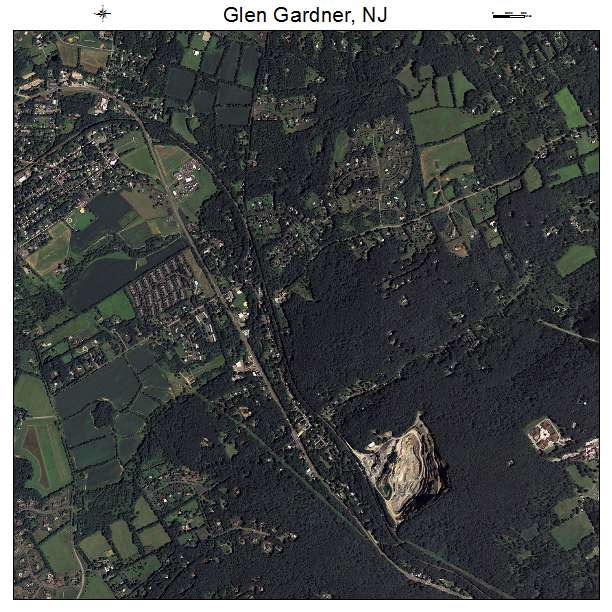 Glen Gardner, NJ air photo map