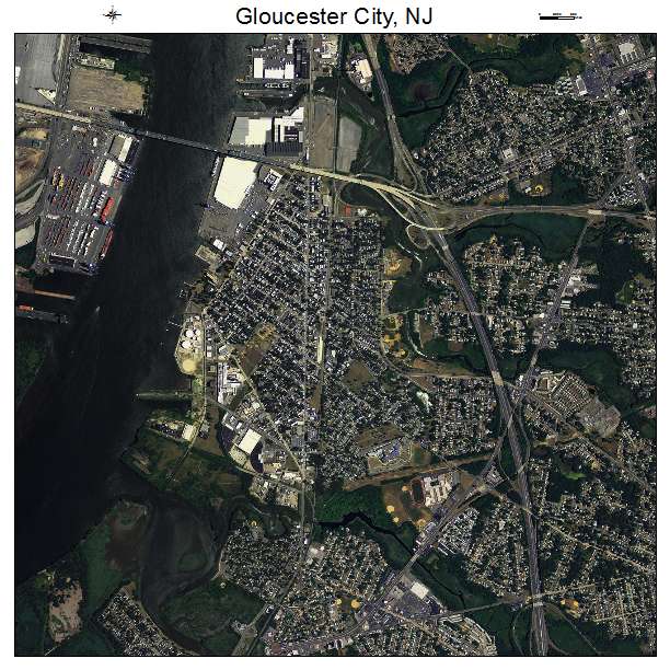 Gloucester City, NJ air photo map