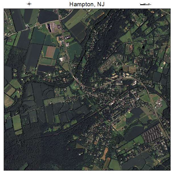 Hampton, NJ air photo map