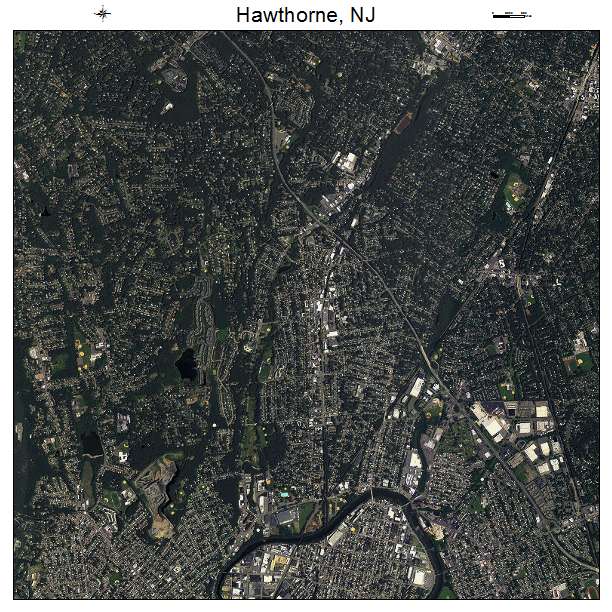 Hawthorne, NJ air photo map