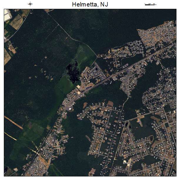Helmetta, NJ air photo map