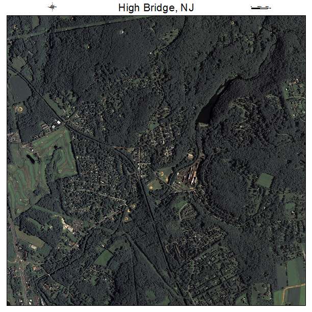 High Bridge, NJ air photo map