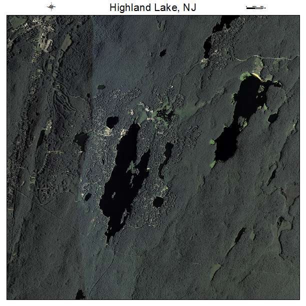 Highland Lake, NJ air photo map