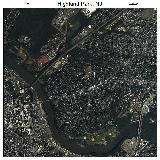 Highland Park, NJ air photo map