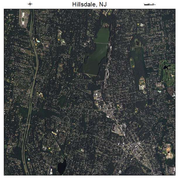 Hillsdale, NJ air photo map