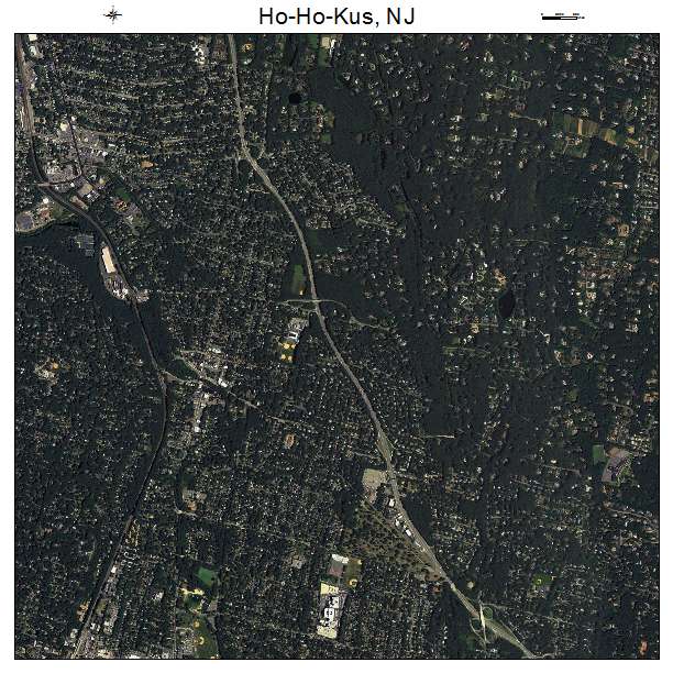 Ho Ho Kus, NJ air photo map