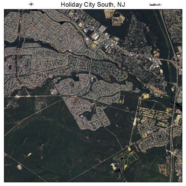 Holiday City South, NJ air photo map