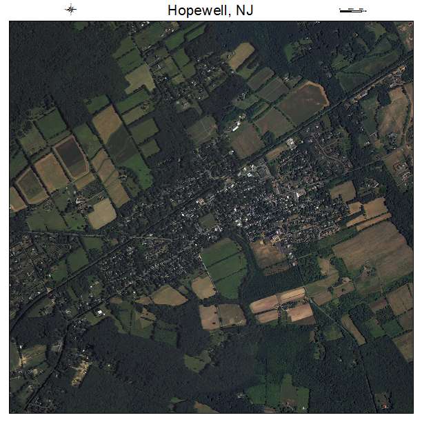 Hopewell, NJ air photo map