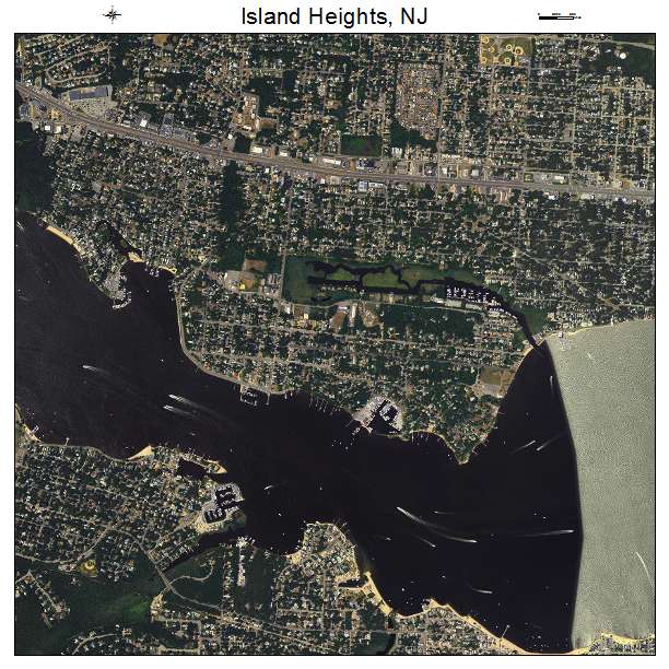 Island Heights, NJ air photo map
