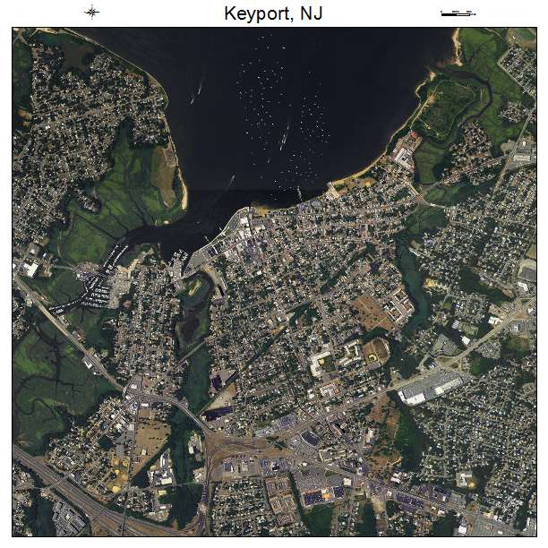 Keyport, NJ air photo map