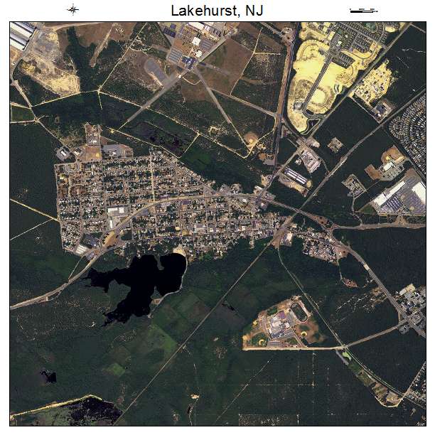 Lakehurst, NJ air photo map
