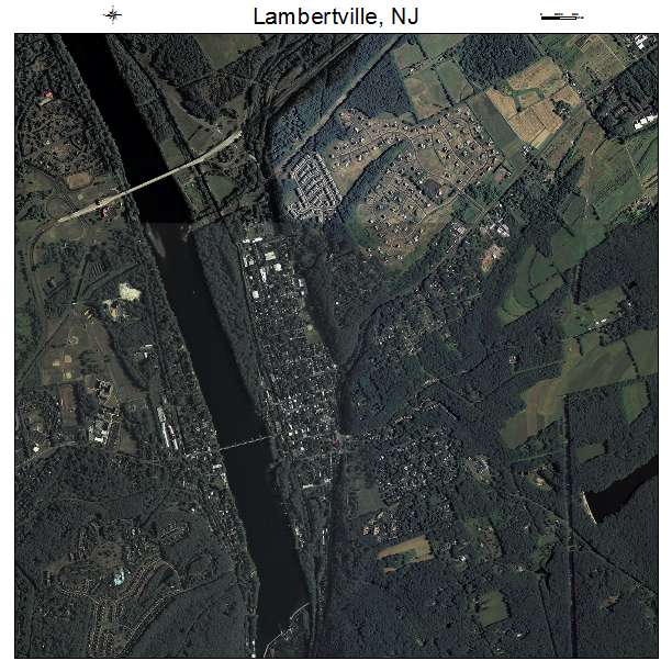 Lambertville, NJ air photo map