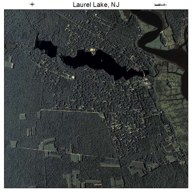 Laurel Lake, NJ air photo map