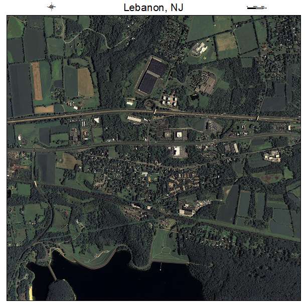 Lebanon, NJ air photo map