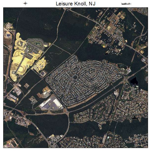 Leisure Knoll, NJ air photo map