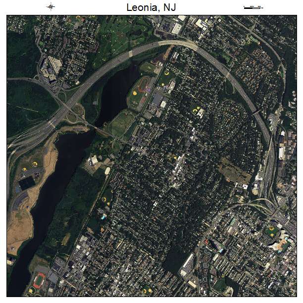 Leonia, NJ air photo map