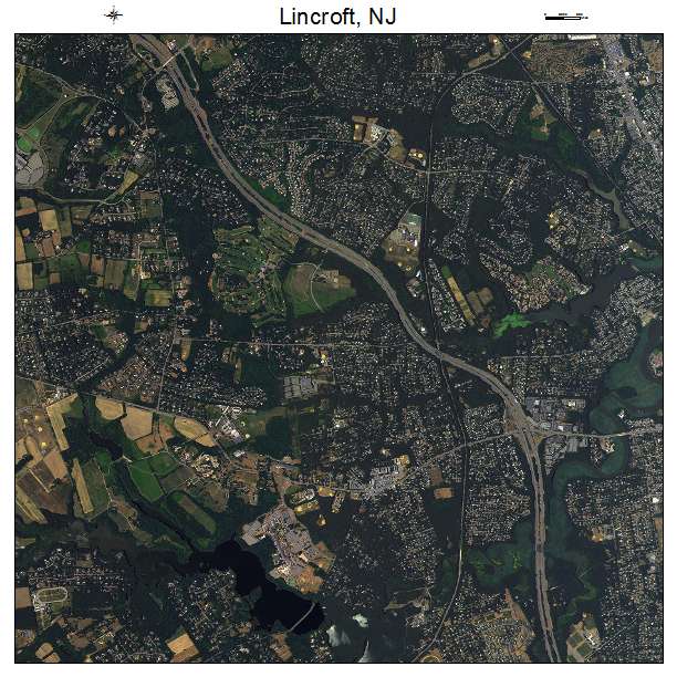 Lincroft, NJ air photo map