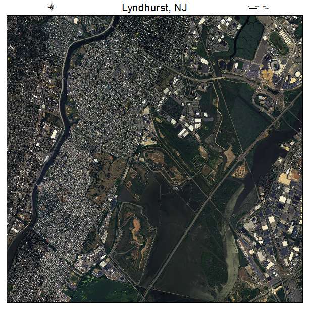 Lyndhurst, NJ air photo map