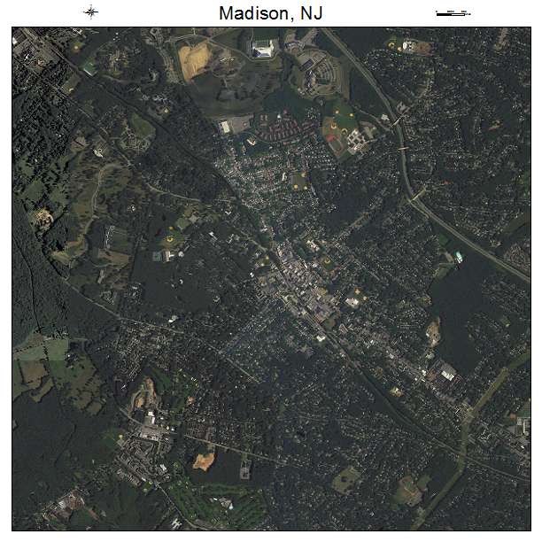 Madison, NJ air photo map