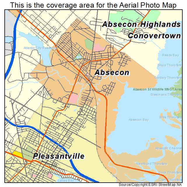 Absecon, NJ location map 