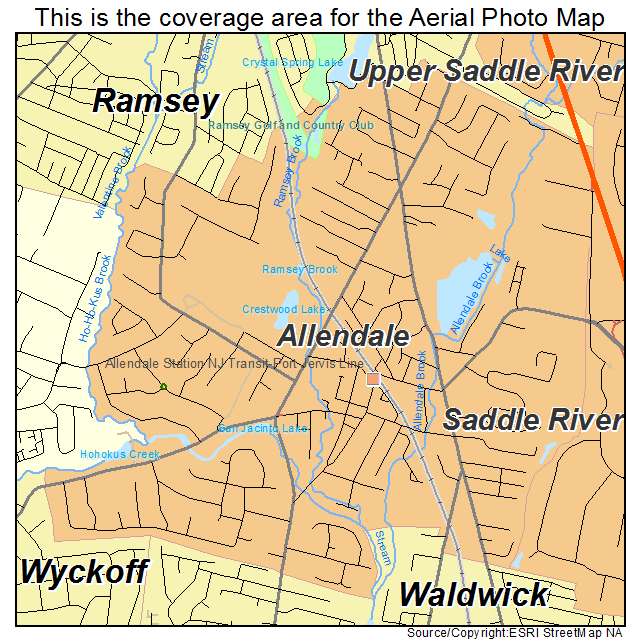 Allendale, NJ location map 