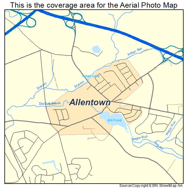 Allentown, NJ location map 