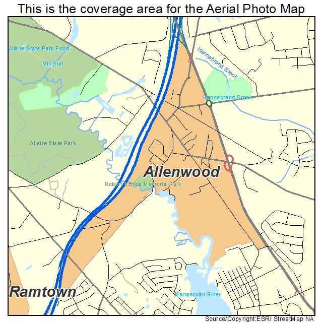 Allenwood, NJ location map 
