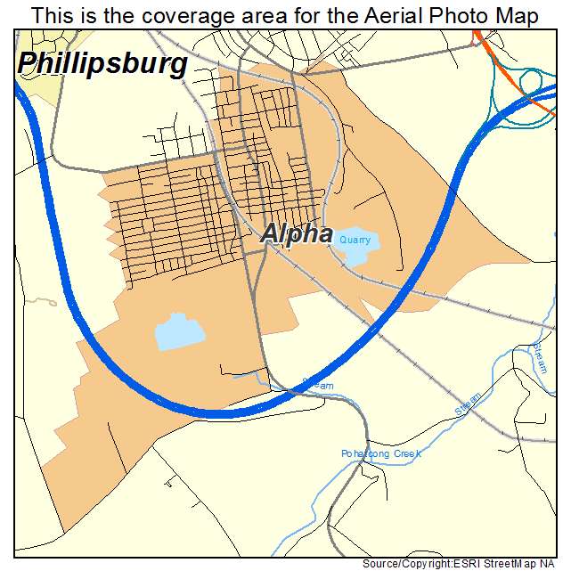 Alpha, NJ location map 