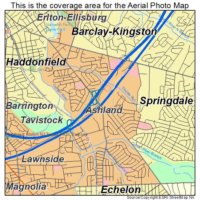 Ashland, NJ location map 