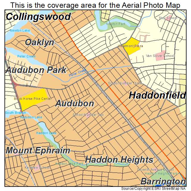 Audubon, NJ location map 